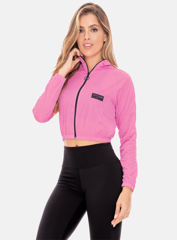 WOMEN'S SPORTY JACQUARD JACKET WITH FRONT ZIPPER AND INTERNAL ELASTIC REF: 106743