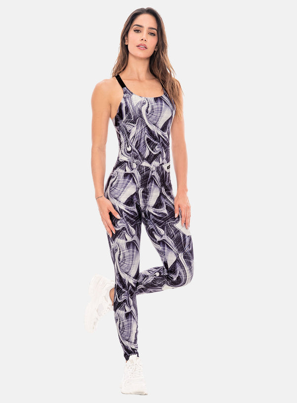 SPORTY SUBLIMATED POLYESTER JUMPSUIT WITH ELASTIC REF: 107003