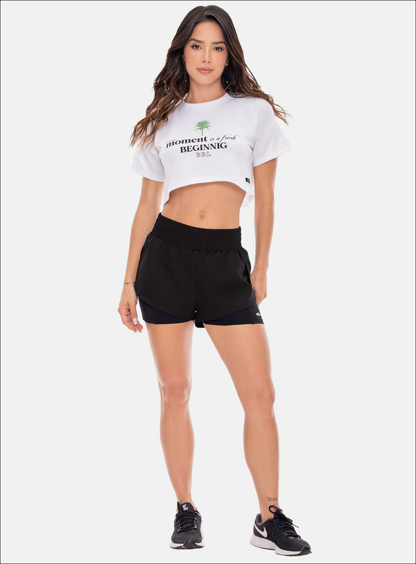 SPORTY POLYESTER SHORTS WITH BUILT-IN SHORTS REF: 107883