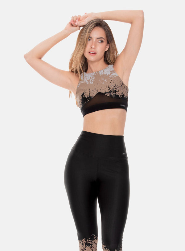 JACQUARD POLYAMIDE SPORTS TOP REF: 108513