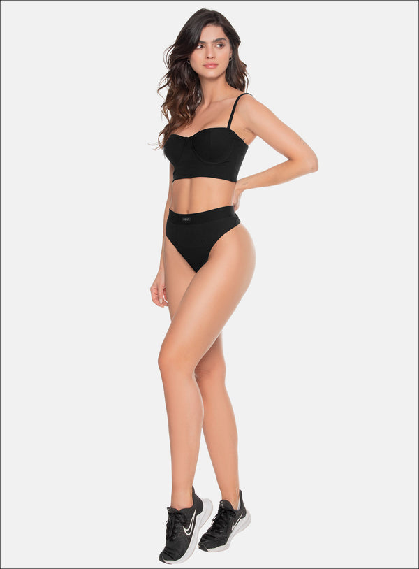 Polyester sports set with top and thong REF 109653