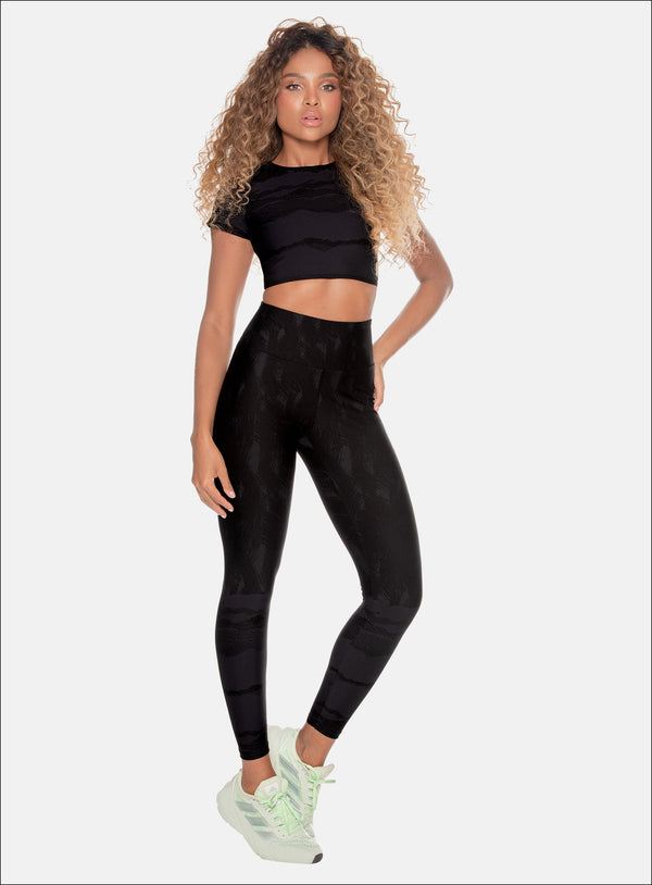 JACQUARD POLYAMIDE SPORTS LEGGINS 110193