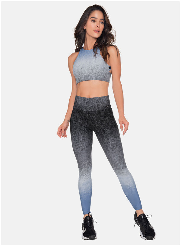 POLYAMIDE JACQUARD SPORTS LEGGINGS WITH DEGRADE EFFECT 111343